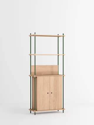 Shelving System – s.200.1.H by MOEBE in Oak/Pine-Green – product photo 4 of 4