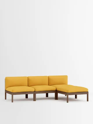 3 Seater Sofa with Chaise Longue van MOEBE in Field 2, Field 2 – 463, Smoked Oak – productfoto 33 van 33