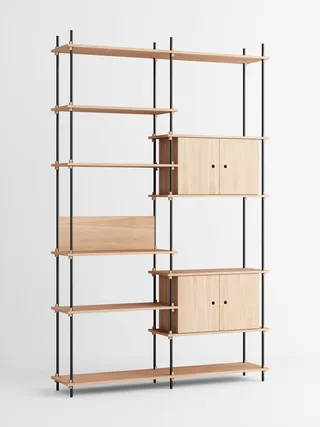 Shelving System – s.255.2.C van MOEBE in Oak/Black – productfoto 4 van 4