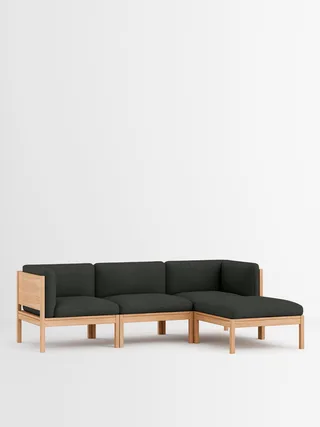 3 Seater Sofa with Sides + Chaise Longue von MOEBE in Autumn, Autumn 971, Oak – Produktfoto 33 von 34