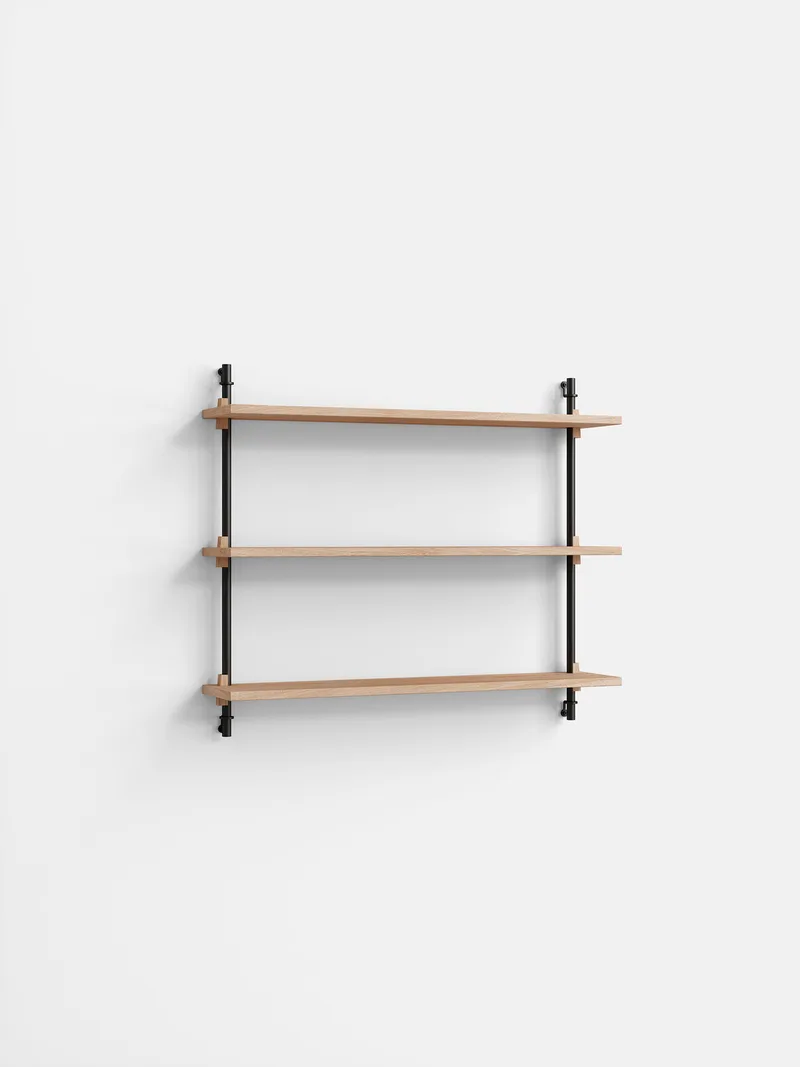 Wall Shelving – ws.65.1 von MOEBE in Oak/Black – Produktfoto 4 von 4