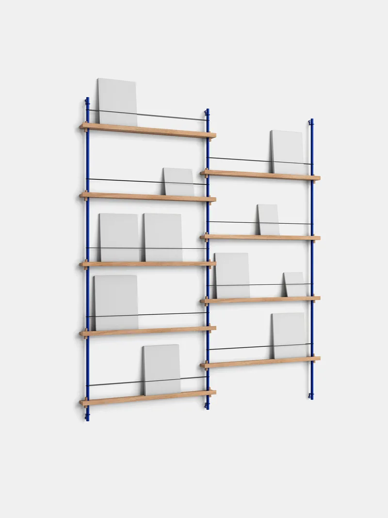 Magazine Shelving – MS.180.2 von MOEBE in Oak/Deep-Blue – Produktfoto 11 von 11