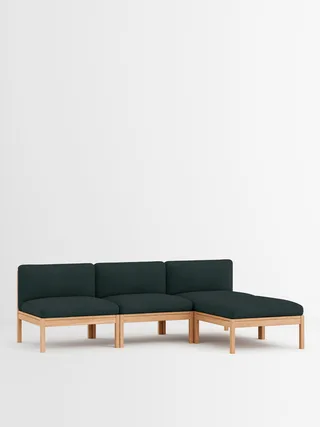 3 Seater Sofa with Chaise Longue de MOEBE en Autumn, Autumn 971, Oak – photo du produit 33 sur 33
