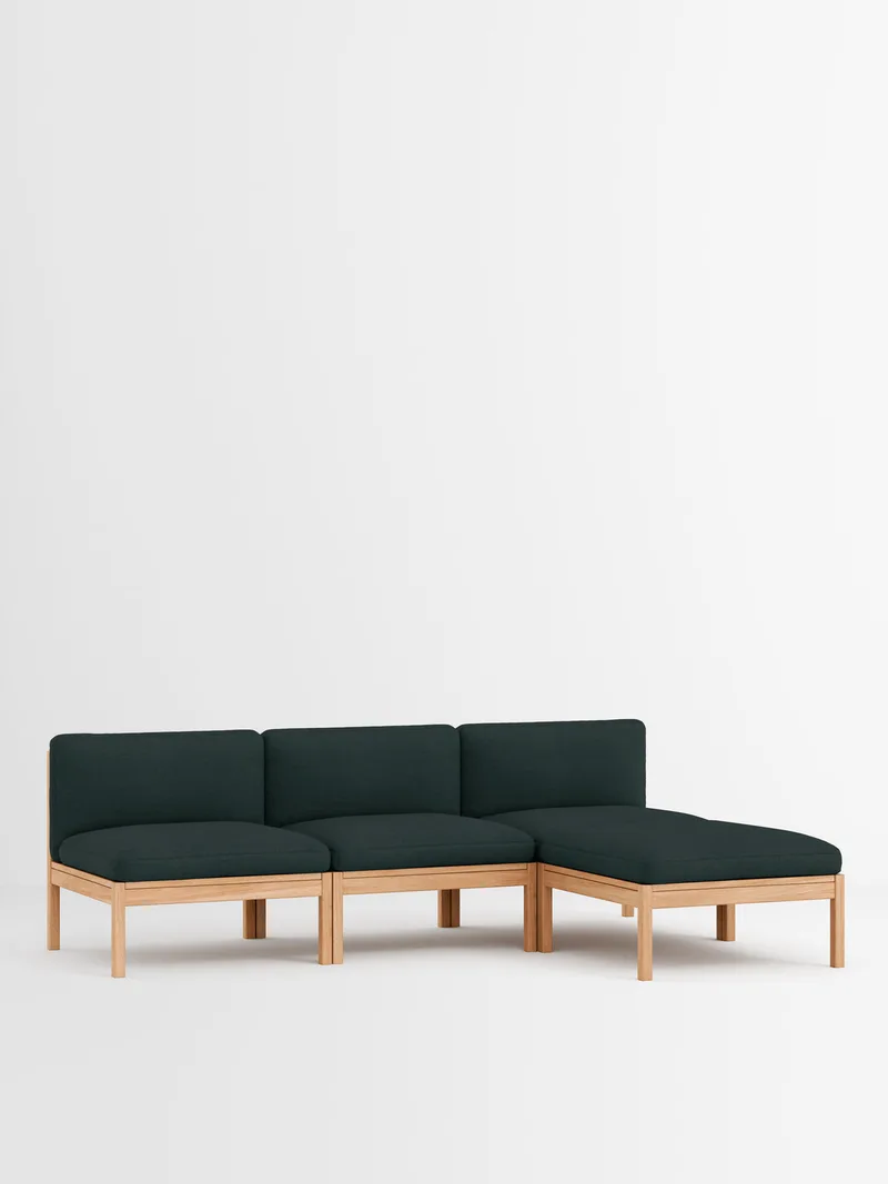 3 Seater Sofa with Chaise Longue de MOEBE en Autumn, Autumn 971, Oak – photo du produit 33 sur 33
