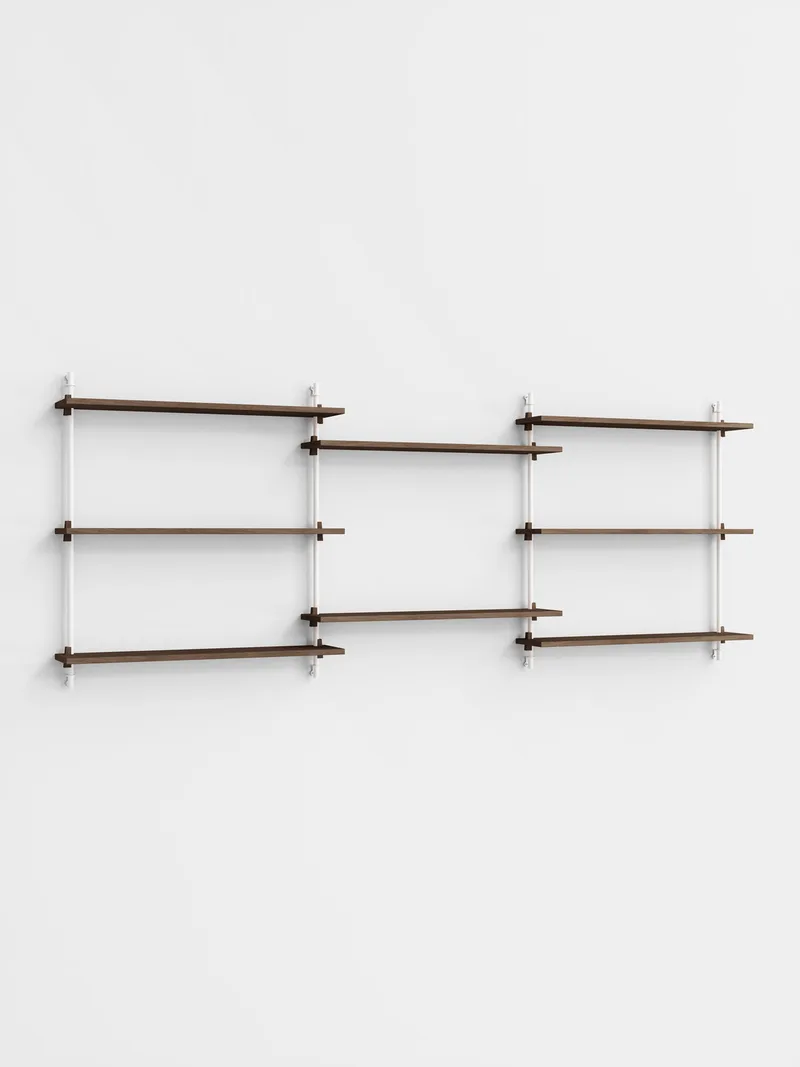Wall Shelving – ws.85.3 van MOEBE in Smoked-Oak/White – productfoto 4 van 4