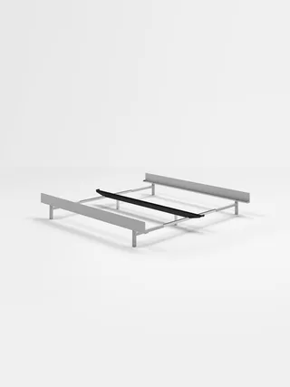 Bed 90 – 180 cm (Low) by MOEBE in Stainless Steel, None, I'll get my own – product photo 15 of 15