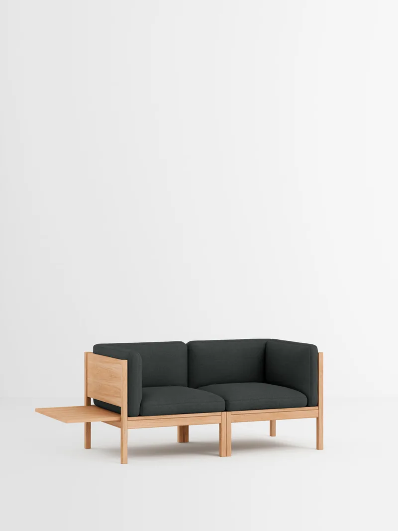 2 Seater Sofa with Sides + 1 Side Table by MOEBE in Autumn, Autumn 101, Oak – product photo 26 of 34
