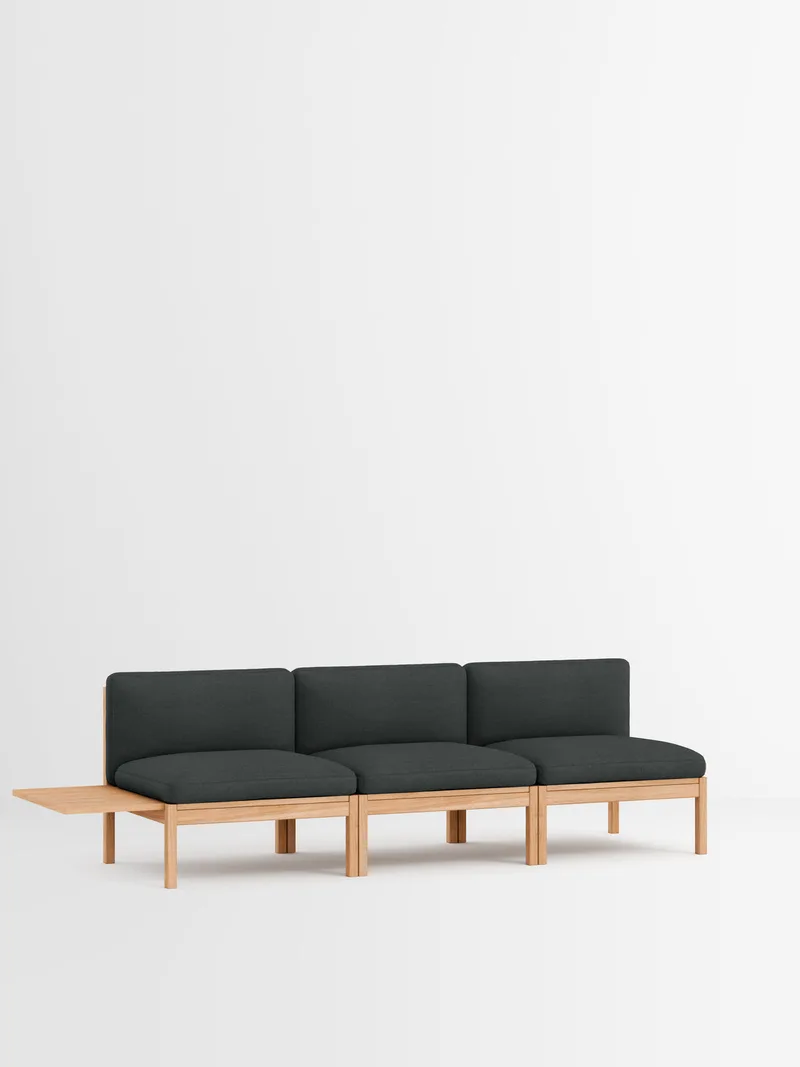 3 Seater Sofa with 1 Side Table by MOEBE in Autumn, Autumn 101, Oak – product photo 33 of 34