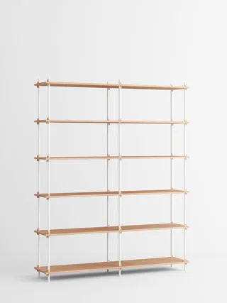 Shelving System – s.200.2.B van MOEBE in Oak/White – productfoto 4 van 4