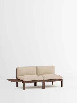 2 Seater Sofa with 1 Side Table van MOEBE in Moss, Moss 0019, Smoked Oak – productfoto 35 van 35