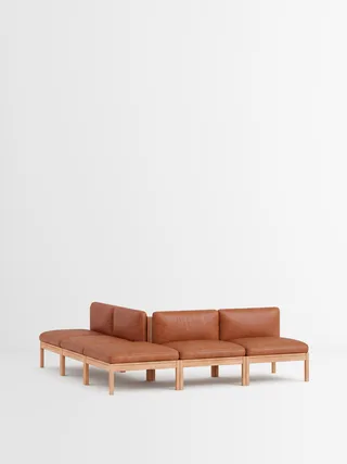 Mixed Combination C van MOEBE in Leather, Cognac Leather, Oak – productfoto 35 van 35