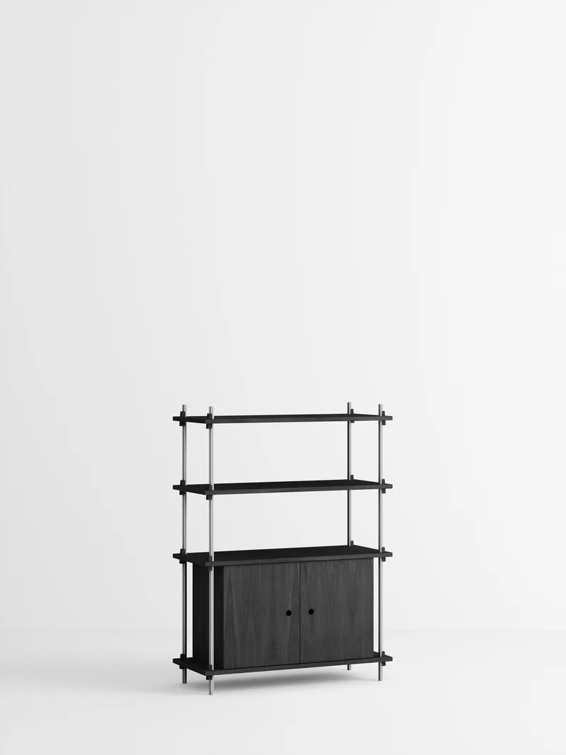 Shelving System – s.115.1.B by MOEBE in Black – product photo 2 of 4
