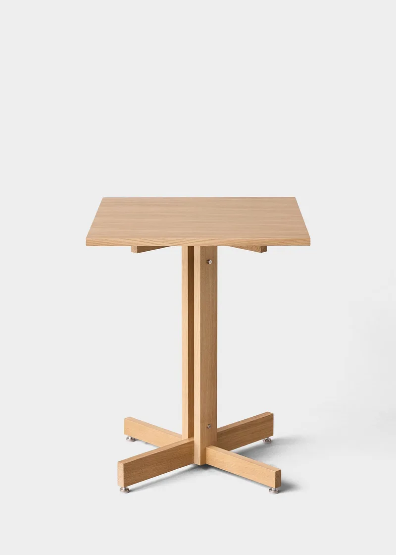 KUMU Café Table – Square by MOEBE in Oiled Oak – product photo