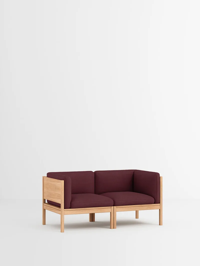 2 Seater Sofa with Sides by MOEBE in Autumn, Autumn 101, Oak – product photo 3 of 34