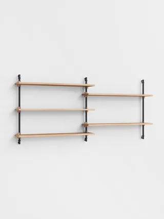 Wall Shelving – ws.65.2 van MOEBE in Oak/Black – productfoto 4 van 4