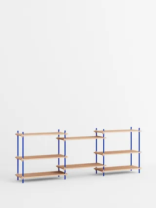 Shelving System – s.85.3.A de MOEBE en Oak/Deep-Blue – photo du produit 4 sur 4