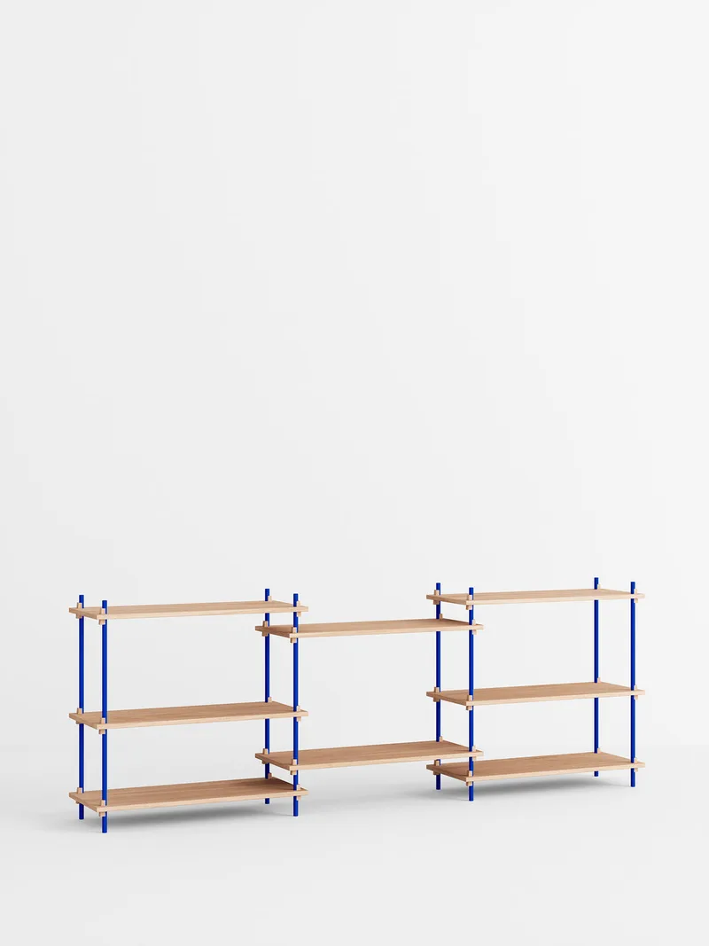 Shelving System – s.85.3.A de MOEBE en Oak/Deep-Blue – photo du produit 4 sur 4