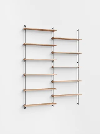 Wall Shelving – ws.200.2 by MOEBE in Oak/Black – product photo 4 of 4