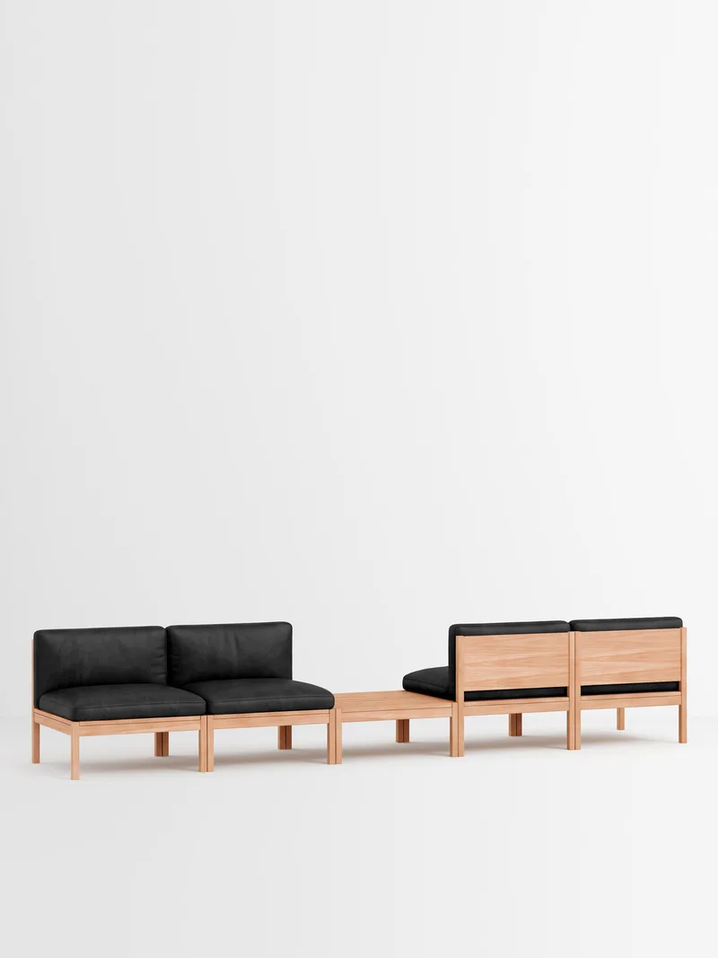 Mixed Combination B by MOEBE in Leather, Black Leather, Oak – product photo 35 of 35