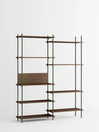 Shelving System – s.200.2.A von MOEBE in Smoked-Oak/Pine-Green – Produktfoto 4 von 4