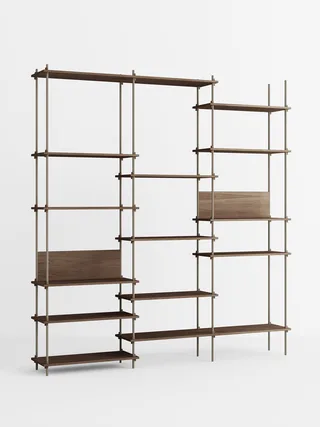 Shelving System – s.255.3.A van MOEBE in Smoked-Oak/Warm-Grey – productfoto 4 van 4
