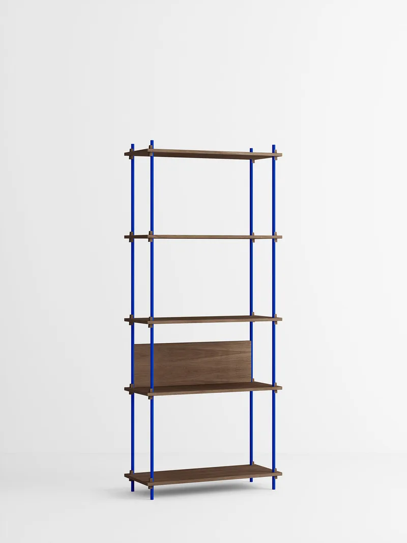 Shelving System – s.200.1.A van MOEBE in Smoked-Oak/Deep-Blue – productfoto 4 van 4