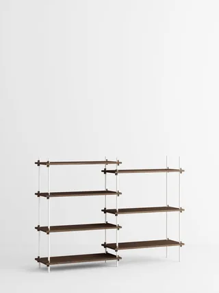 Shelving System – s.115.2.A de MOEBE en Smoked-Oak/White – photo du produit 3 sur 3