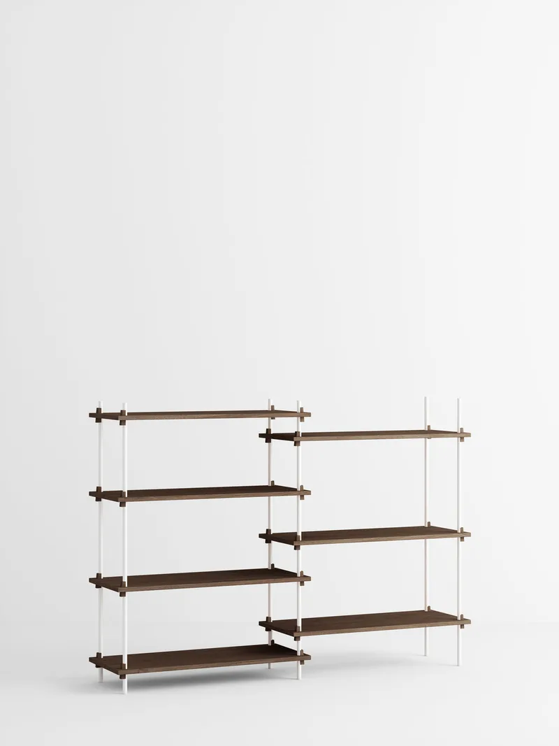 Shelving System – s.115.2.A de MOEBE en Smoked-Oak/White – photo du produit 3 sur 3