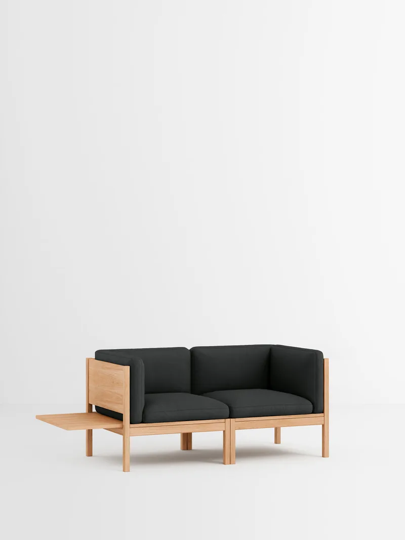 2 Seater Sofa with Sides + 1 Side Table by MOEBE in Autumn, Autumn 101, Oak – product photo 13 of 34