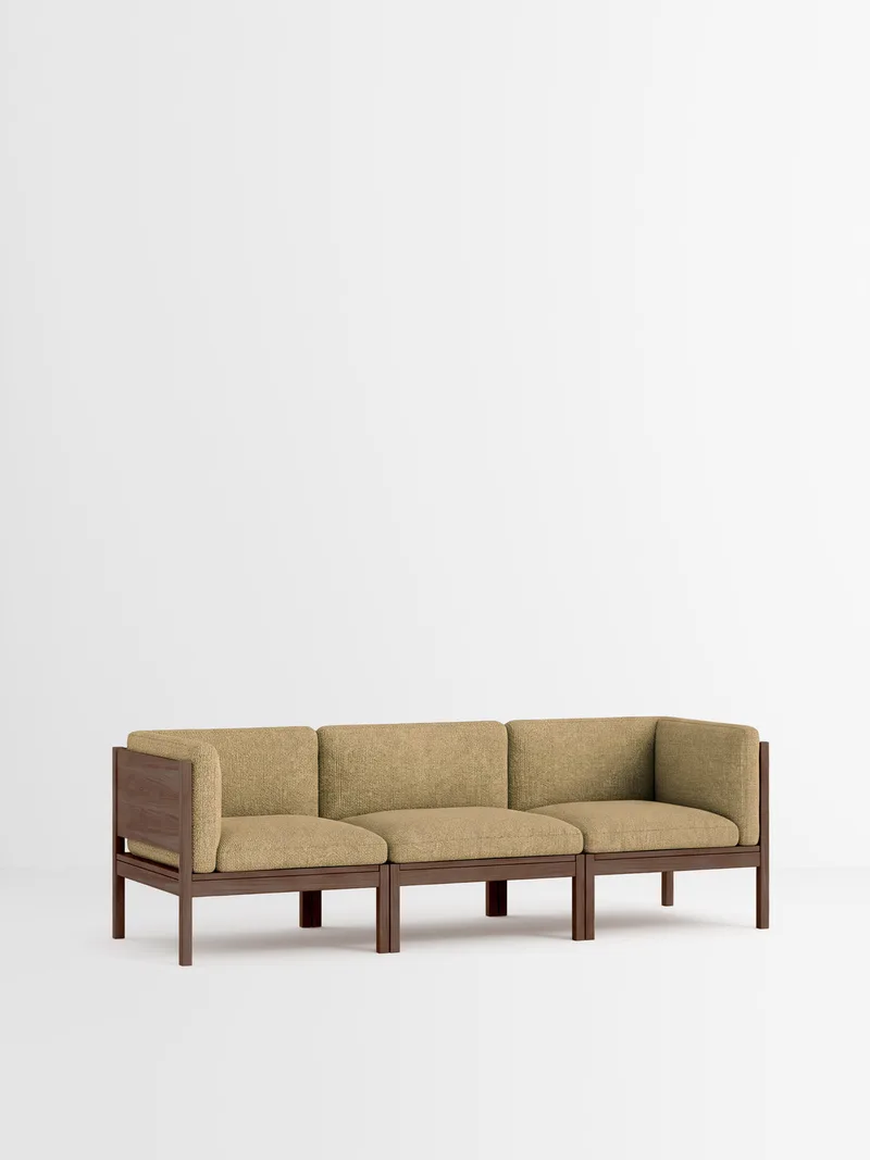 3 Seater Sofa with Sides by MOEBE in Moss, Moss 0021, Smoked Oak – product photo 35 of 35