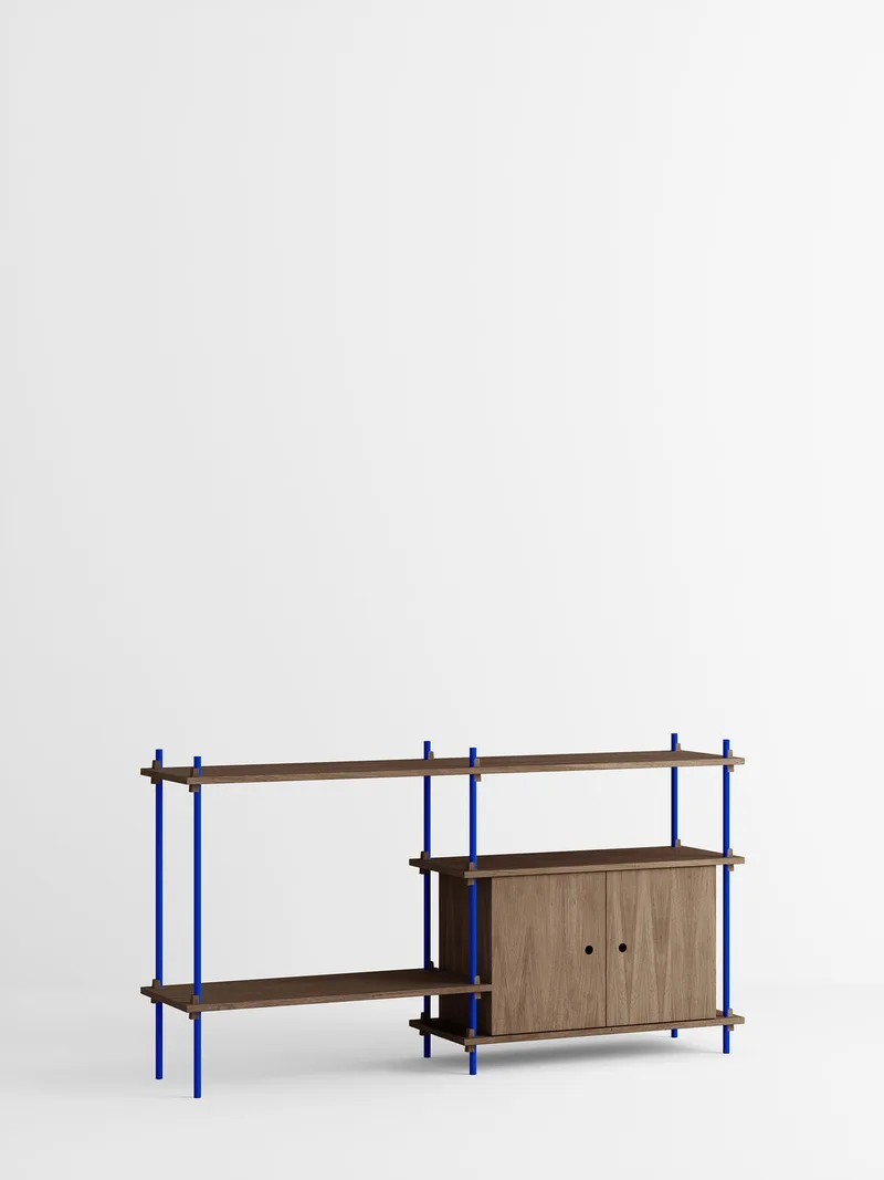 Shelving System – s.85.2.C by MOEBE in Smoked-Oak/Deep-Blue – product photo 4 of 4