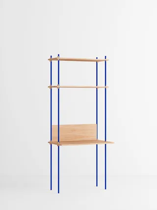 Shelving System – s.200.1.D by MOEBE in Oak/Deep-Blue – product photo 4 of 4