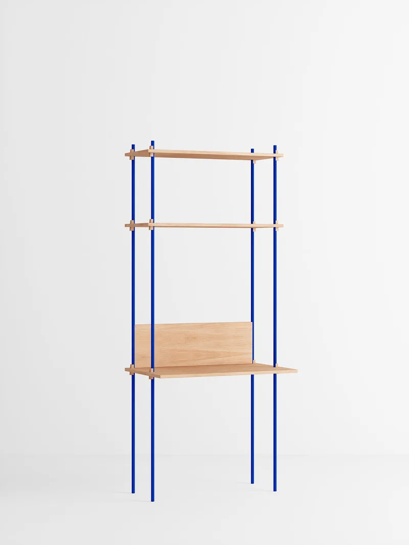 Shelving System – s.200.1.D by MOEBE in Oak/Deep-Blue – product photo 4 of 4