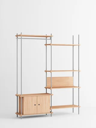 Shelving System – s.200.2.G van MOEBE in Black – productfoto 1 van 4