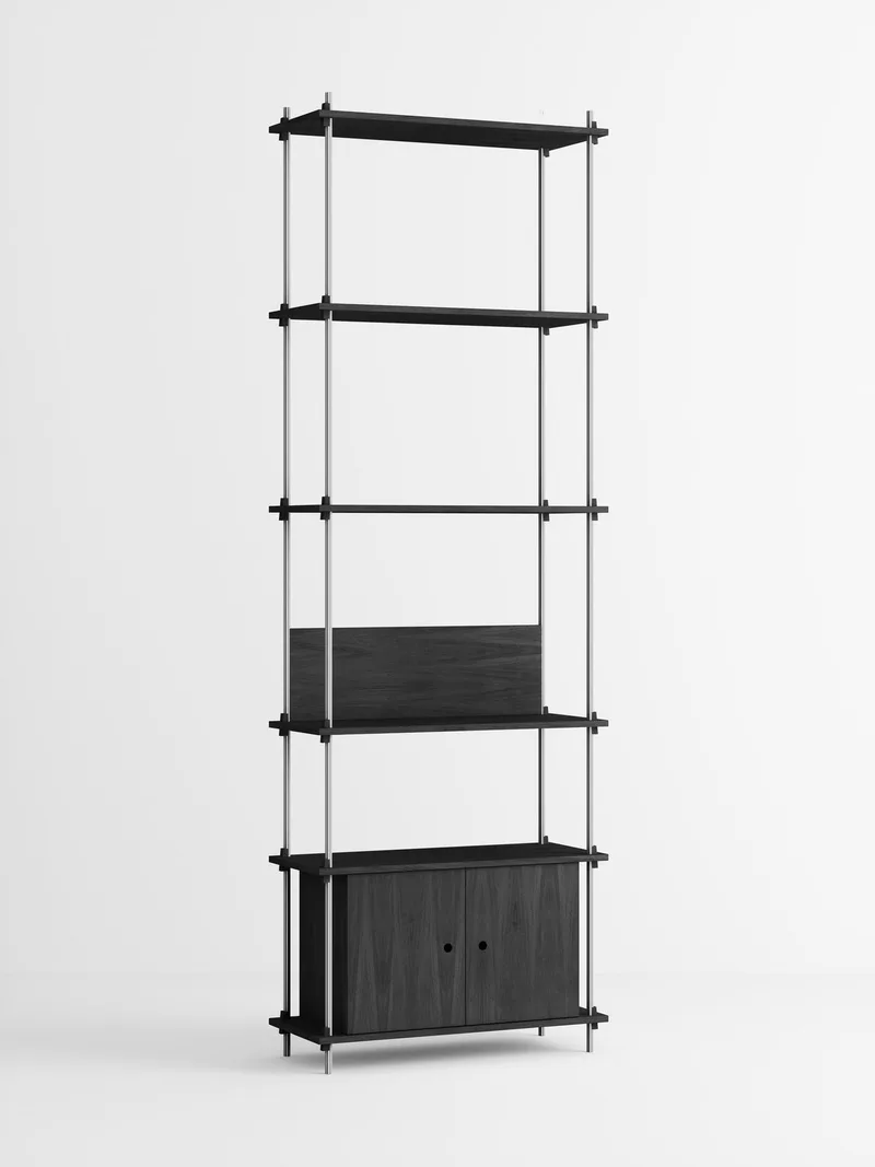 Shelving System – s.255.1.B de MOEBE en Black – photo du produit 2 sur 4
