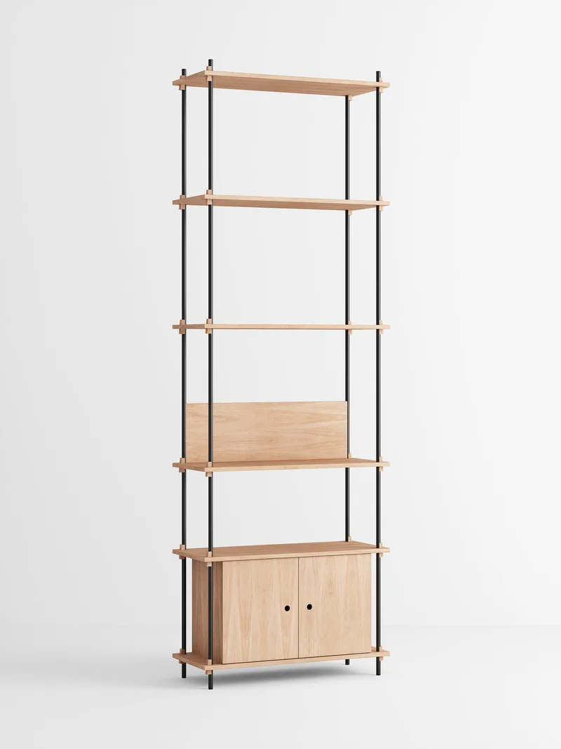 Shelving System – s.255.1.B by MOEBE in Oak/Black – product photo 4 of 4