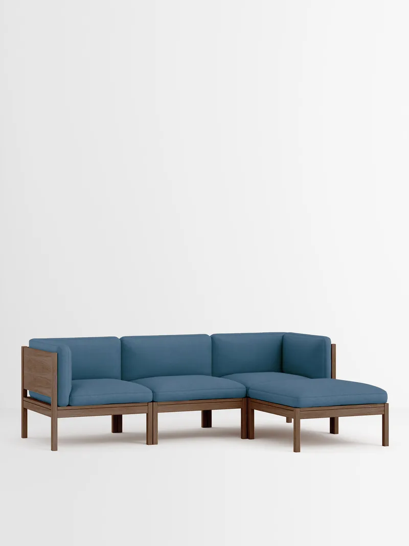 3 Seater Sofa with Sides + Chaise Longue van MOEBE in Field 2, Field 2 – 733, Smoked Oak – productfoto 35 van 35