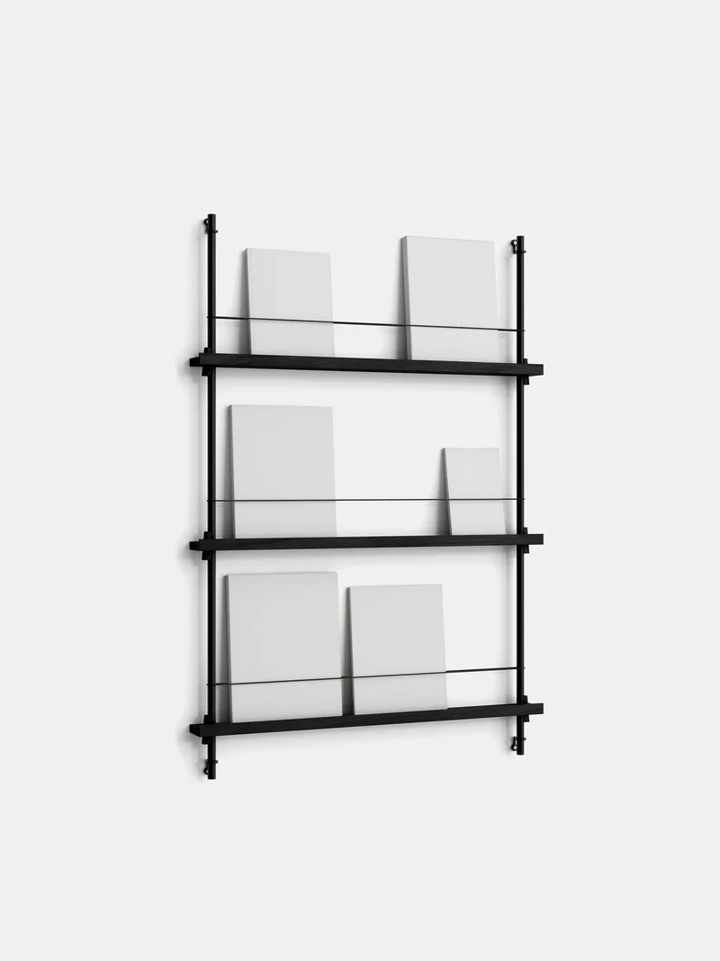 Magazine Shelving – MS.115.1 von MOEBE in Black/Stainless-Steel – Produktfoto 10 von 12