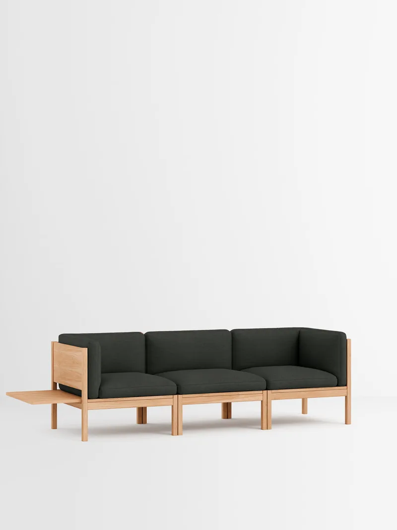3 Seater Sofa with Sides + 1 Side Table van MOEBE in Autumn, Autumn 101, Oak – productfoto 33 van 34