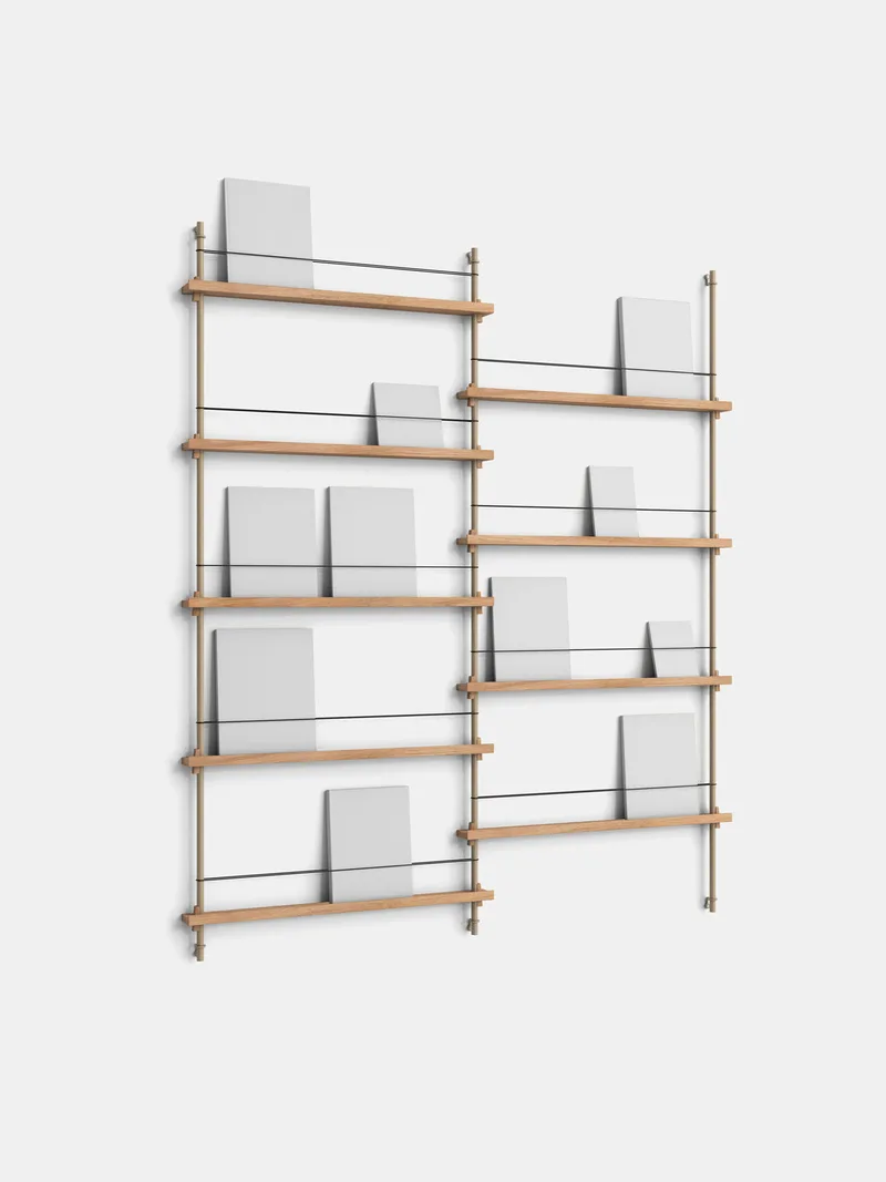 Magazine Shelving – MS.180.2 von MOEBE in Oak/Warm-Grey – Produktfoto 11 von 11