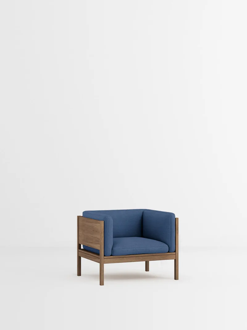 Lounge Chair von MOEBE in Re-Wool 2, Re-Wool 2 – 767, Smoked Oak – Produktfoto