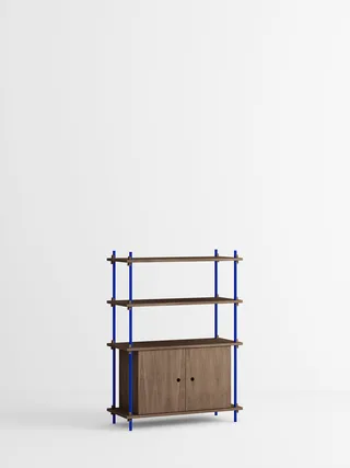 Shelving System – s.115.1.B by MOEBE in Smoked-Oak/Deep-Blue – product photo 4 of 4