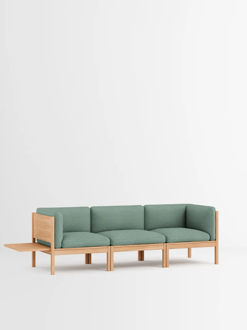 3 Seater Sofa with Sides + 1 Side Table van MOEBE in Autumn, Autumn 101, Oak – productfoto 29 van 34