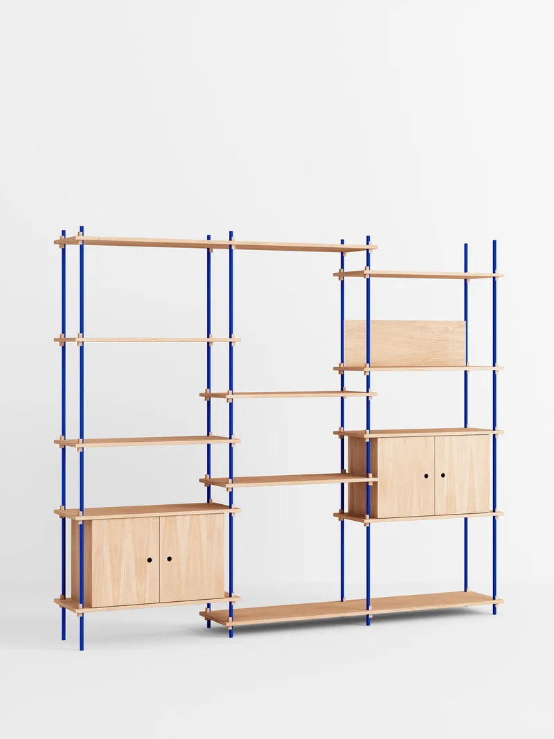 Shelving System – s.200.3.B by MOEBE in Oak/Deep-Blue – product photo 4 of 4