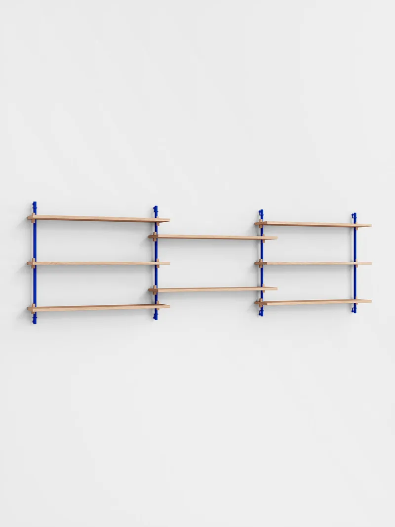 Wall Shelving – ws.65.3 by MOEBE in Oak/Deep-Blue – product photo 4 of 4