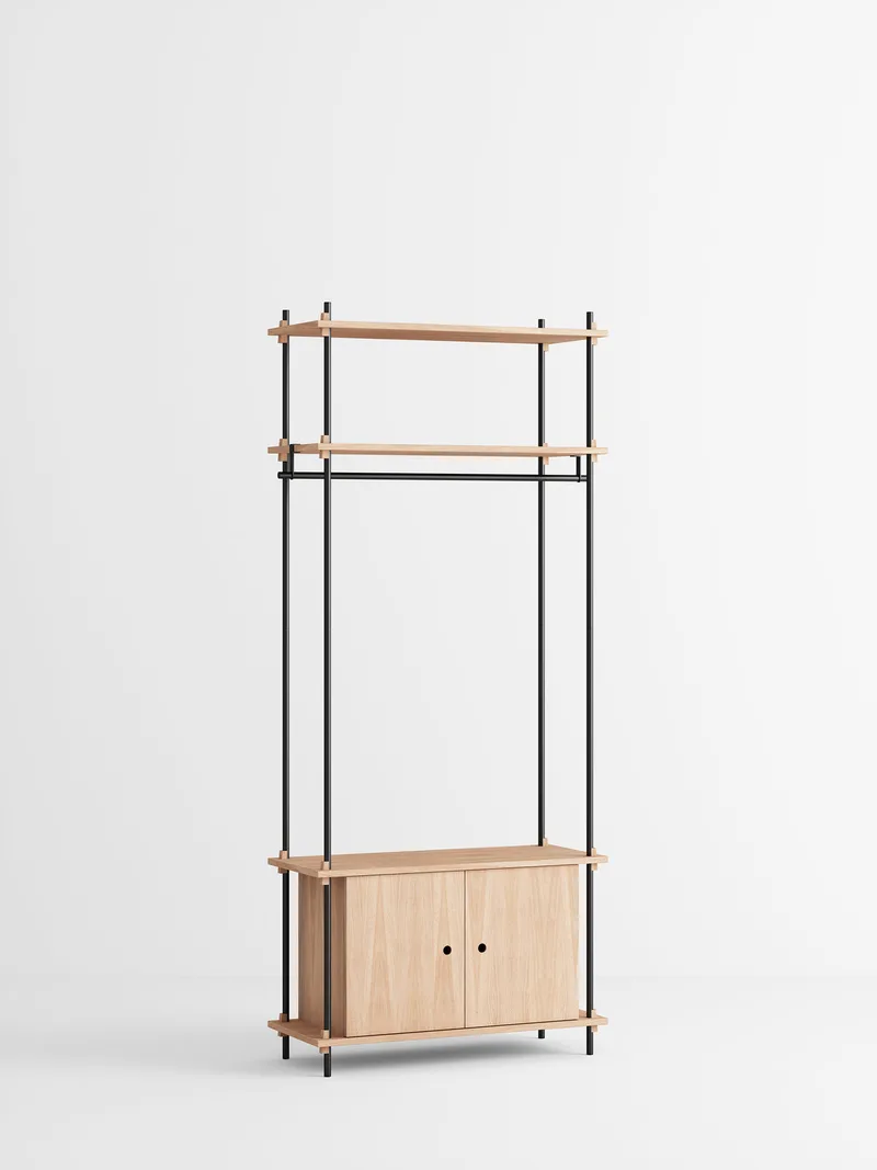 Shelving System – s.200.1.G by MOEBE in Oak/Black – product photo 4 of 4