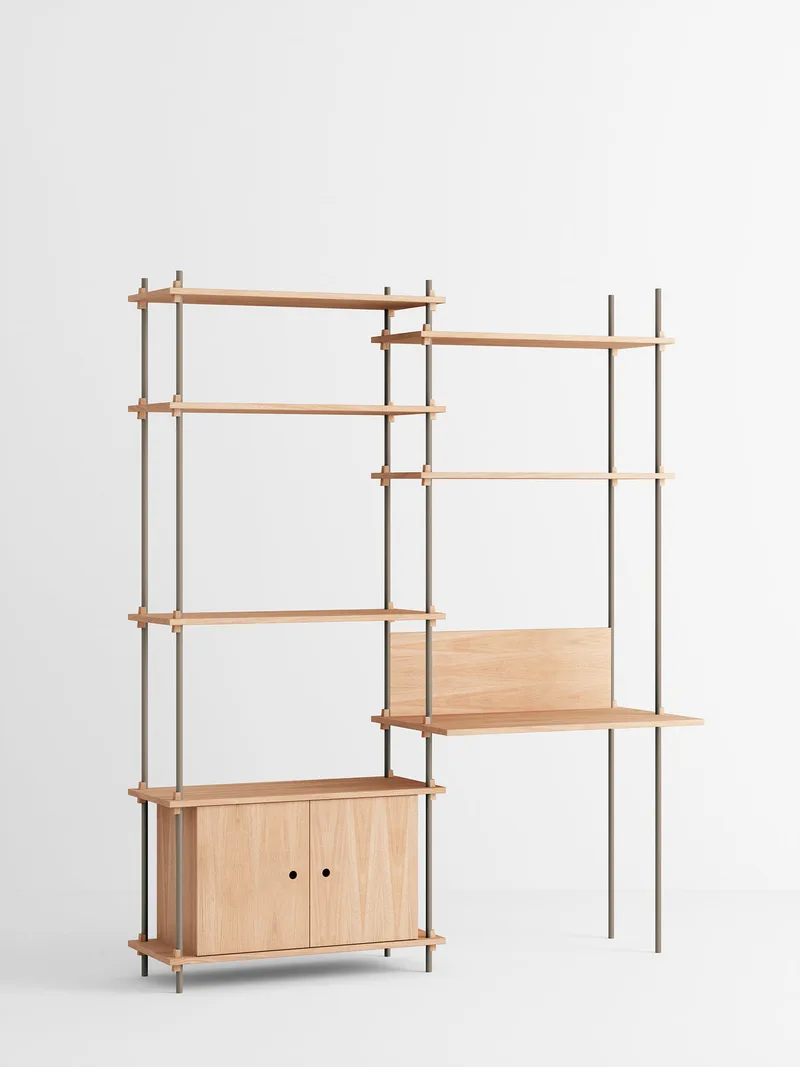 Shelving System – s.200.2.E van MOEBE in Oak/Warm-Grey – productfoto 4 van 4