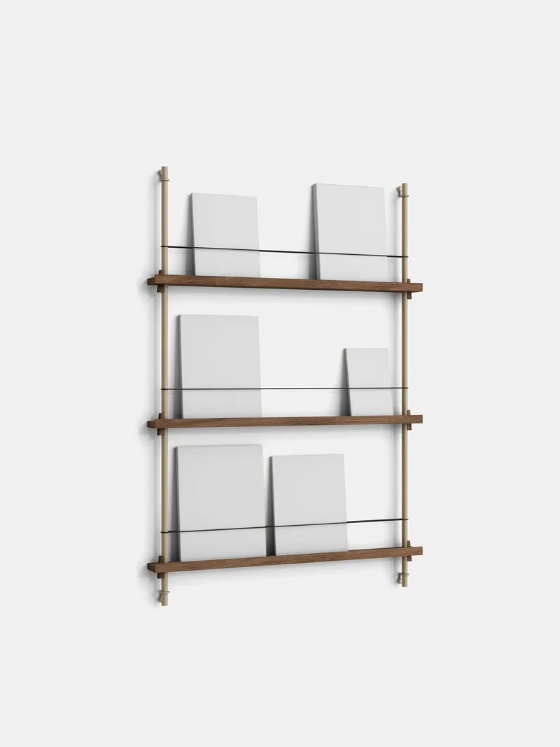 Magazine Shelving – MS.115.1 von MOEBE in Black/Stainless-Steel – Produktfoto 7 von 12