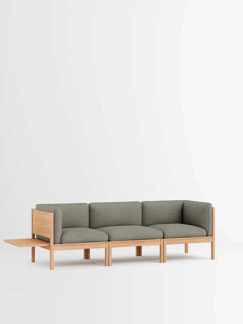 3 Seater Sofa with Sides + 1 Side Table van MOEBE in Autumn, Autumn 101, Oak – productfoto 34 van 34