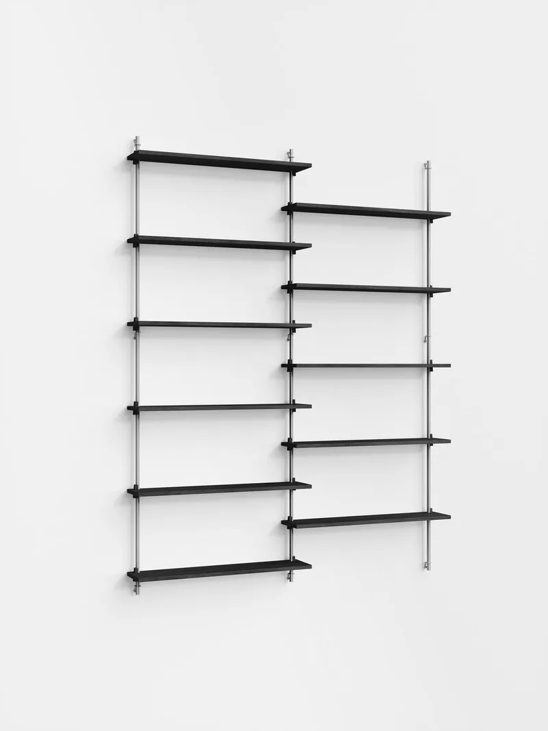 Wall Shelving – ws.200.2 by MOEBE in Black – product photo 2 of 4